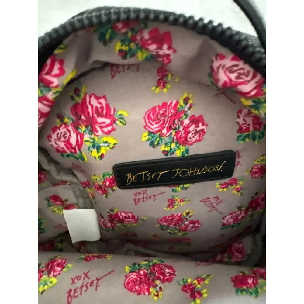 Betsey Johnson Mini Backpack Bow Bag Floral Lining